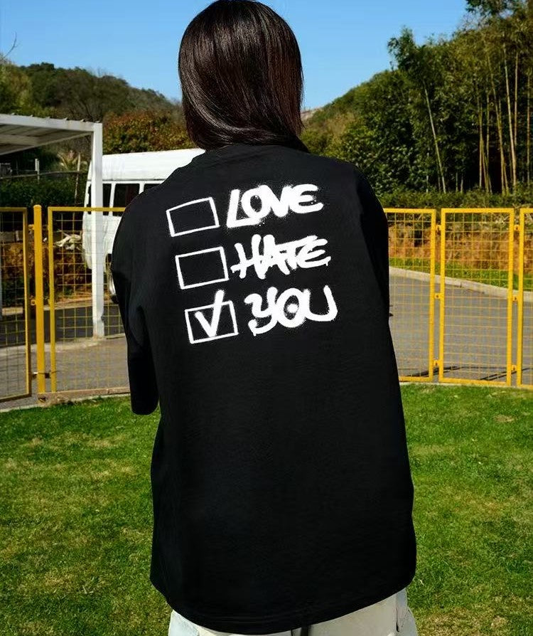 AFGK Love Hate Multiple Choice Short-Sleeve T-Shirt