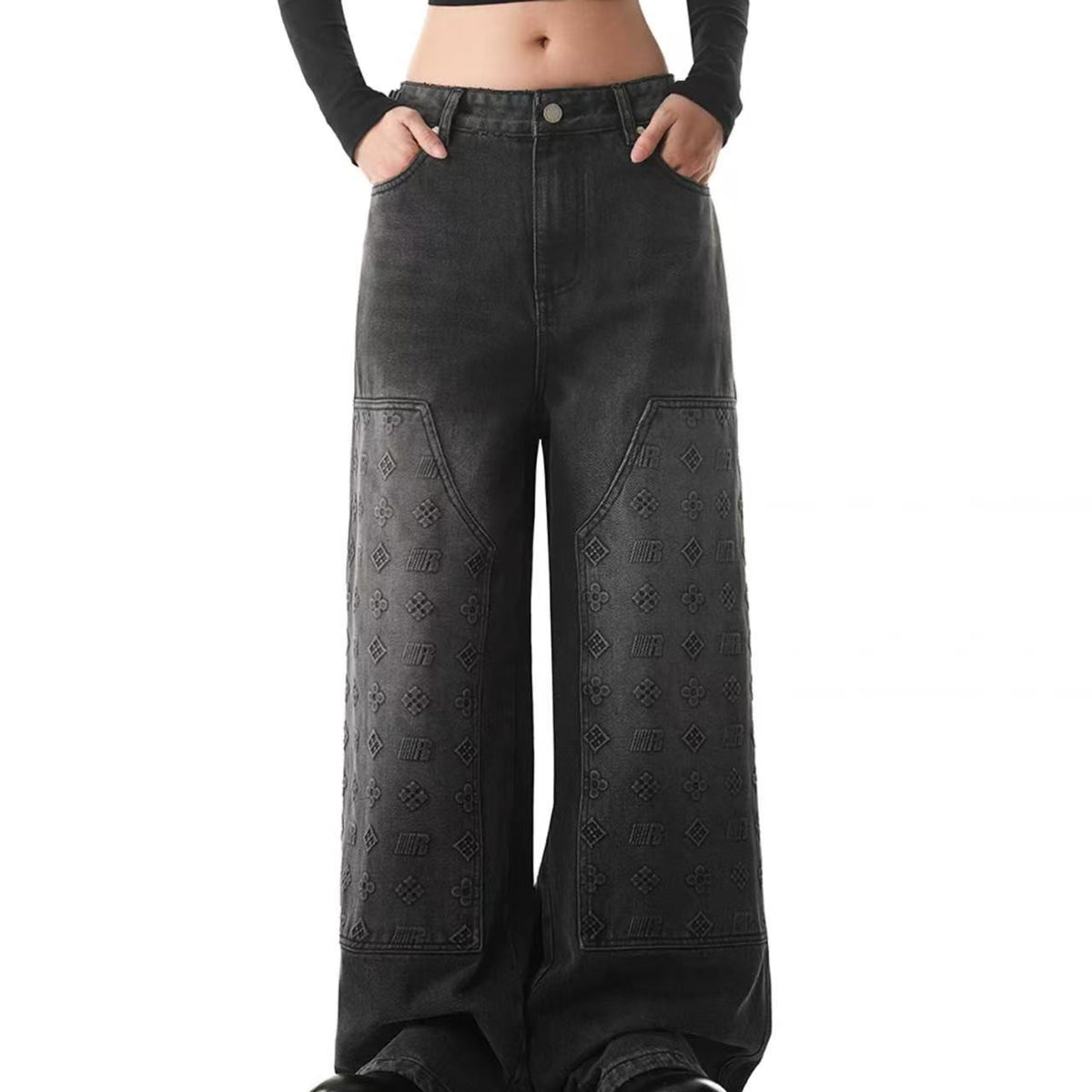 FDR Embossed Jeans For Men and Women