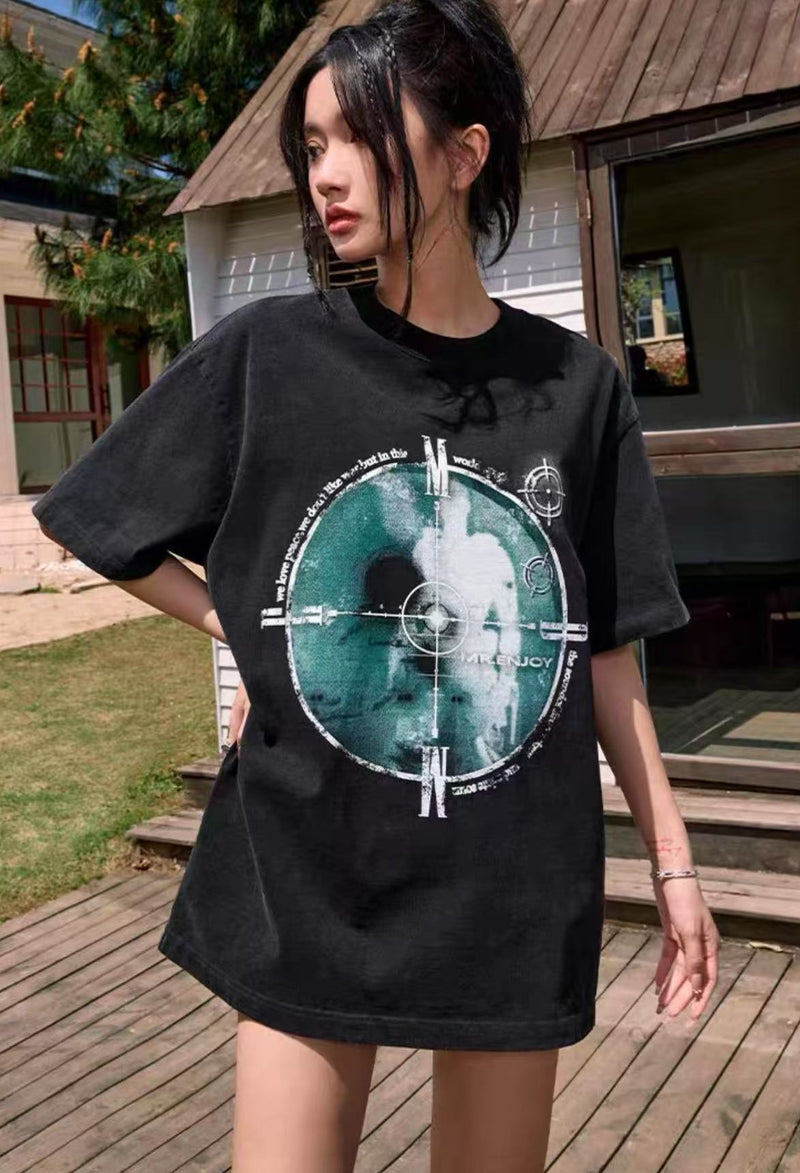 MEDM Washed Thermoset Oil Short-sleeved T-shirt