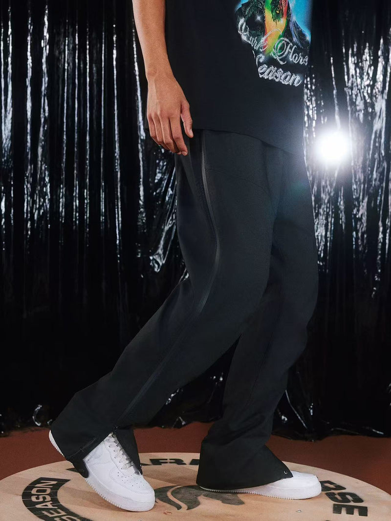 AFGK Letter Logo Full Zipper Pants