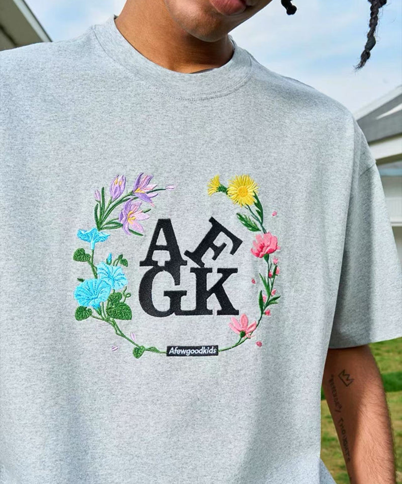 AFGK "Cloris' Garland" Embroidered Floral T-shirt