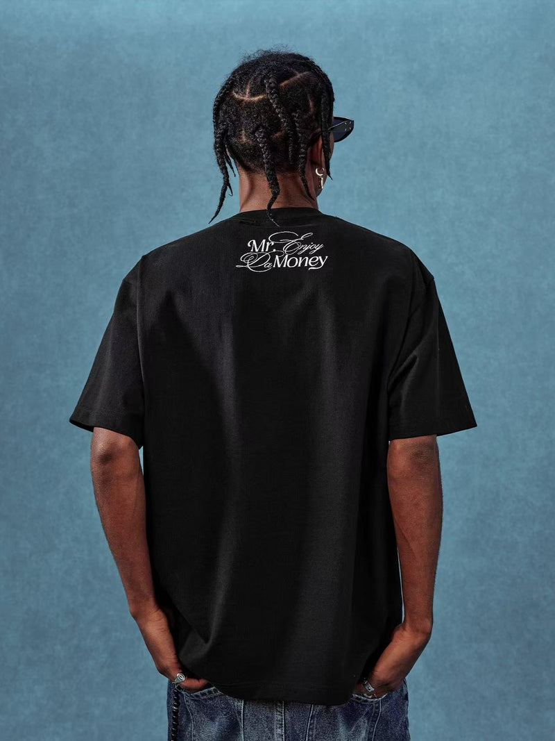 MEDM Diamond Logo Hot Drill  Short Sleeve T-shirt