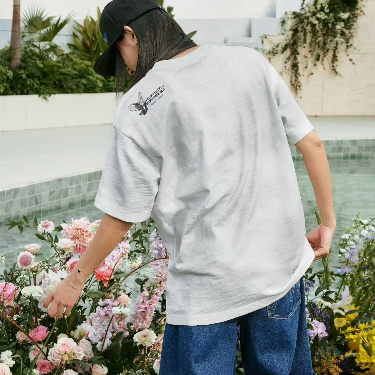 MEDM Pegasus Distressed Short-sleeved T-shirt
