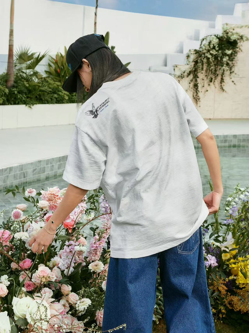 MEDM Pegasus Distressed Short-sleeved T-shirt