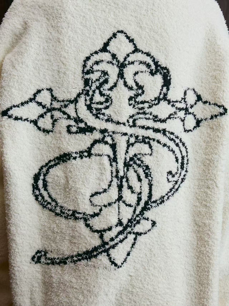 STK Logo Design Knitted Hoodie