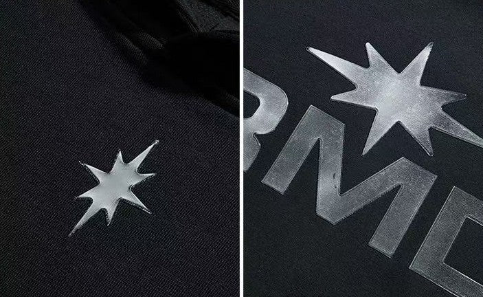 REMEDY Octagram Star Logo Print Hoodie