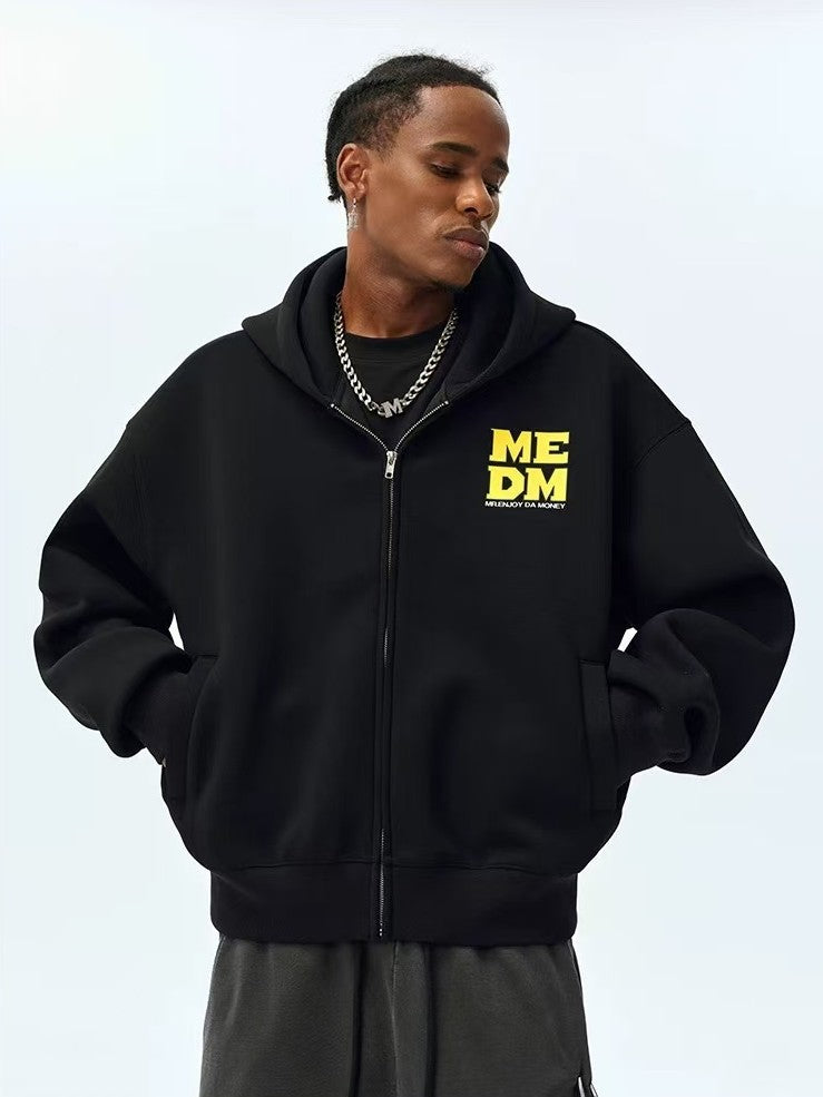 MEDM Four-letter Logo Air Layer Zipper Sweatshirt