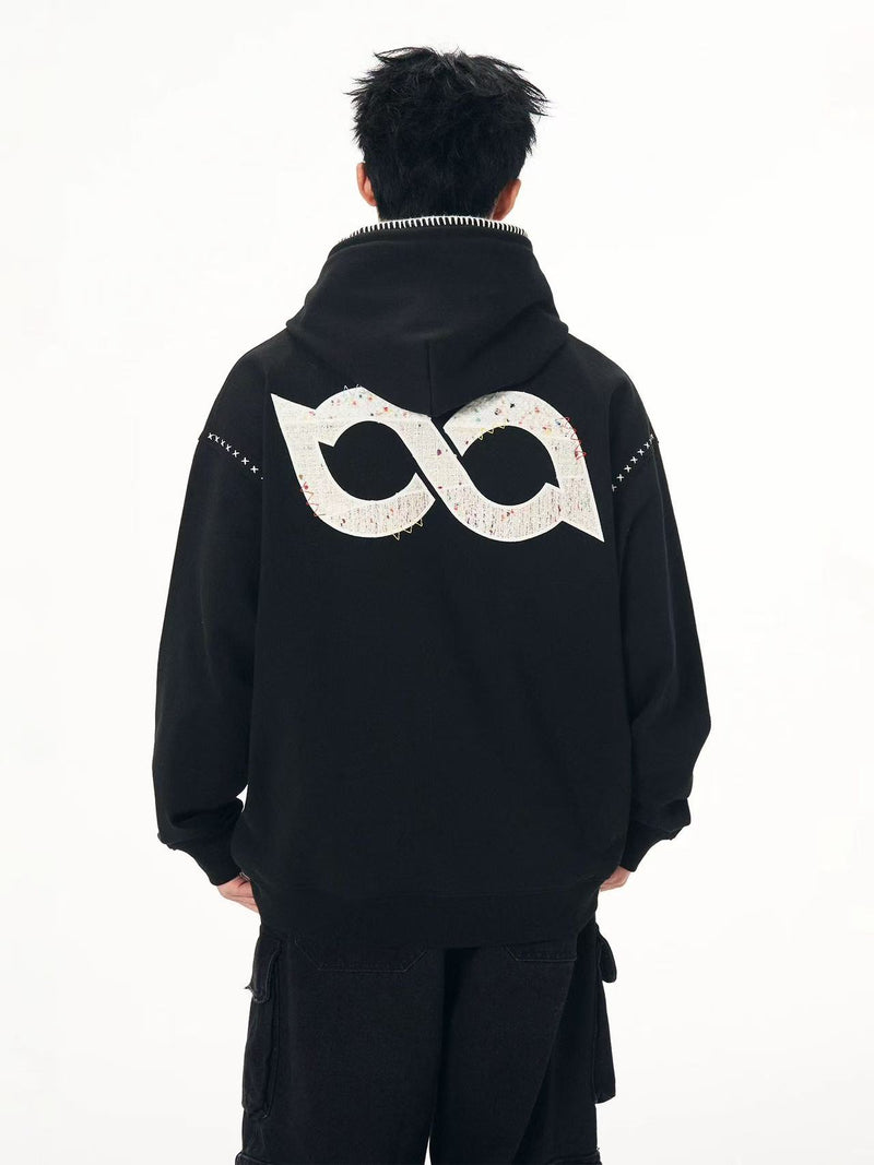 BIPOLAR Tri-color Embroidered Hoodie