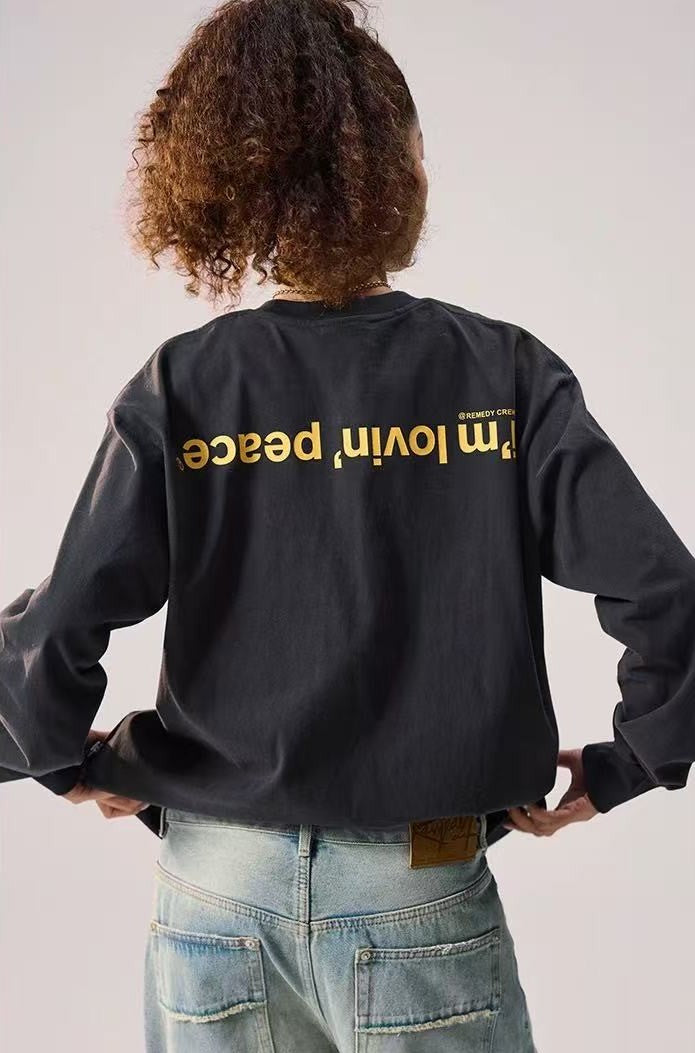 REMEDY Bullet Fries Design Long-sleeve Tee