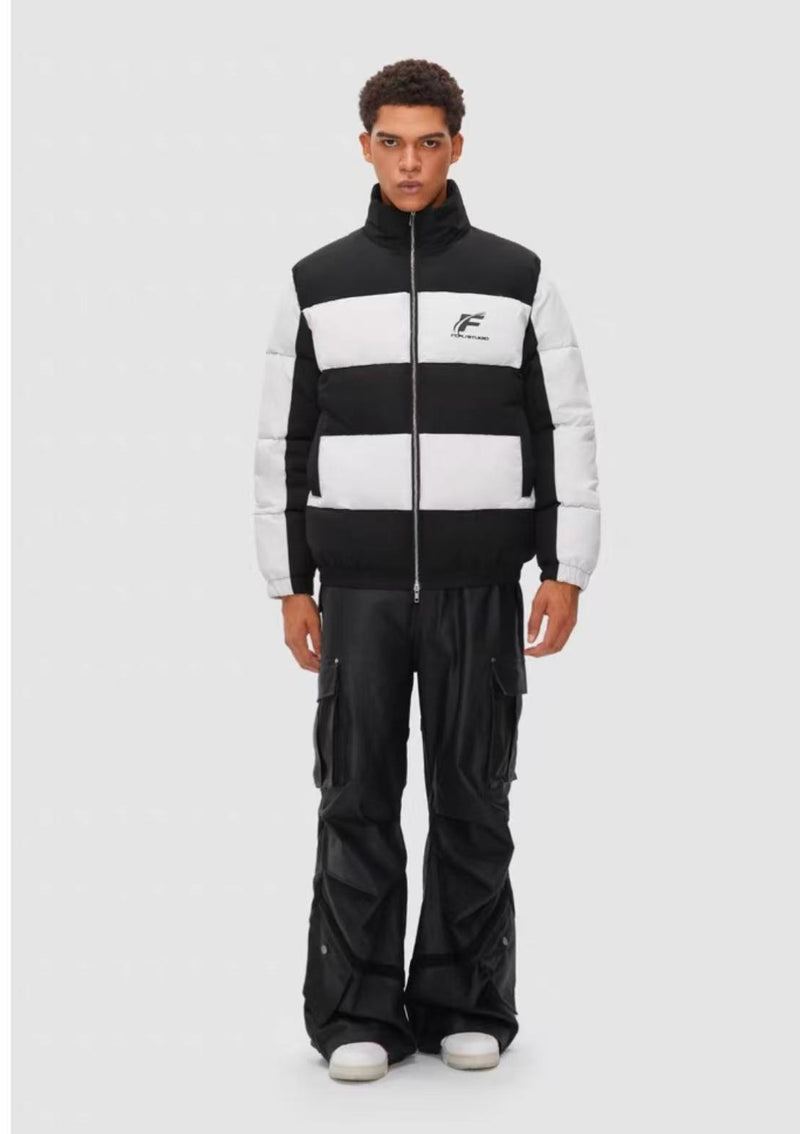 FDR Contrast Color Patchwork Cotton Jacket