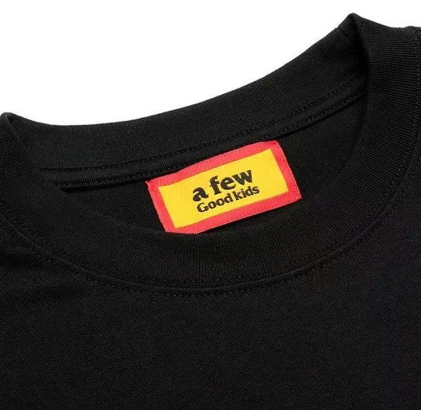 AFGK Liquid Font Printed Short-sleeved T-shirt