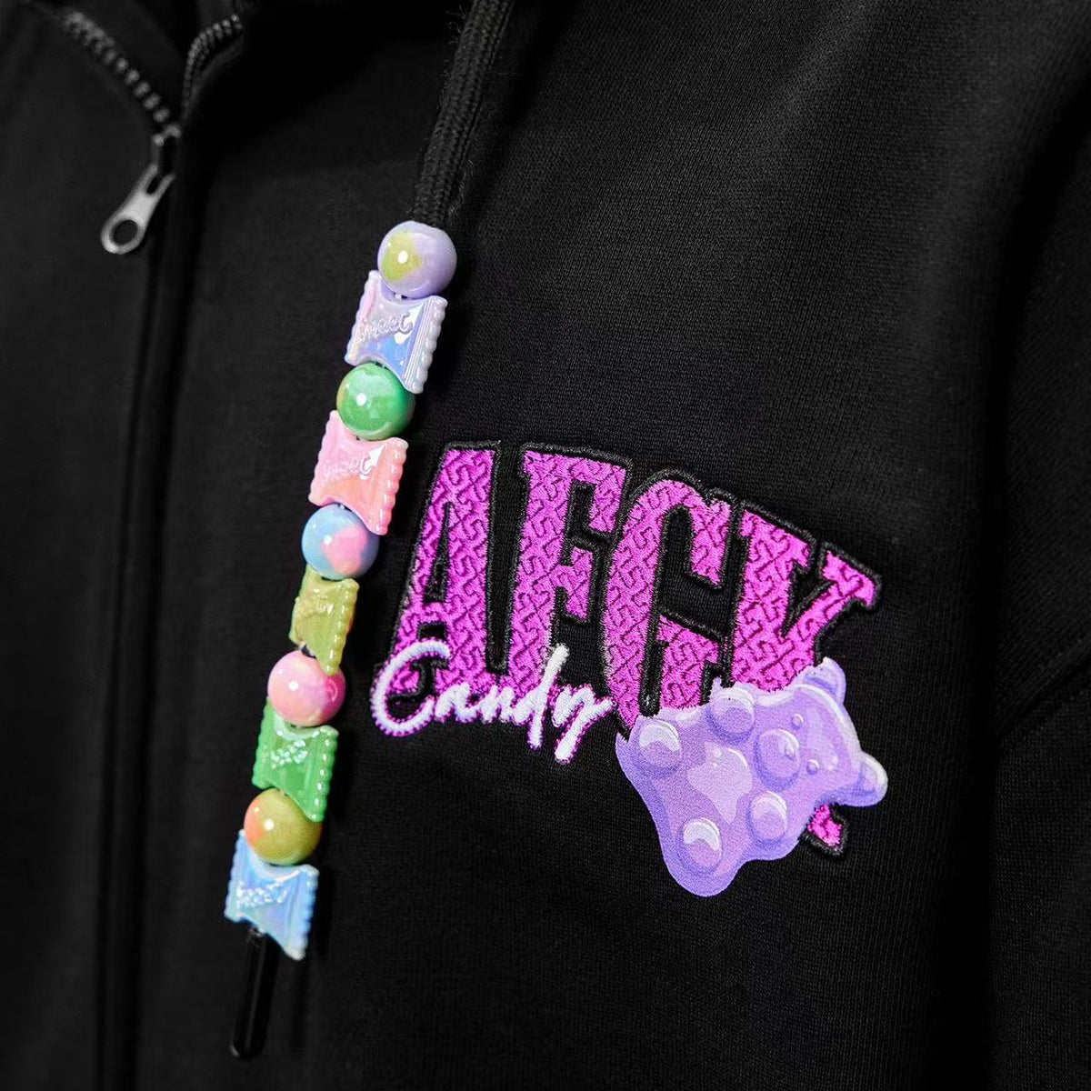 AFGK Candy Series Cardigan Hooded Sweatshirt