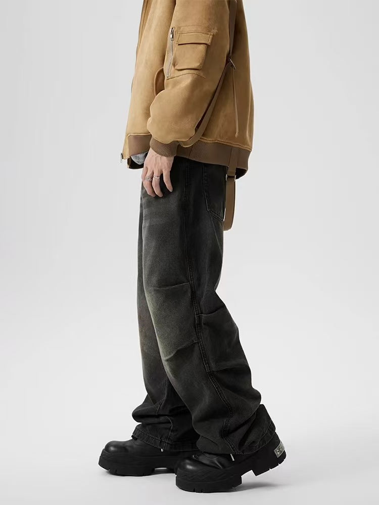 ACHOCK Retro Washed Fried Paratrooper Straight Jeans