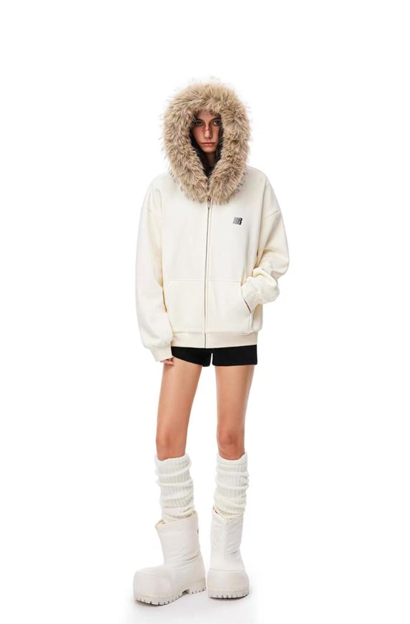 FDR Fur Collar Zipper Hoodie