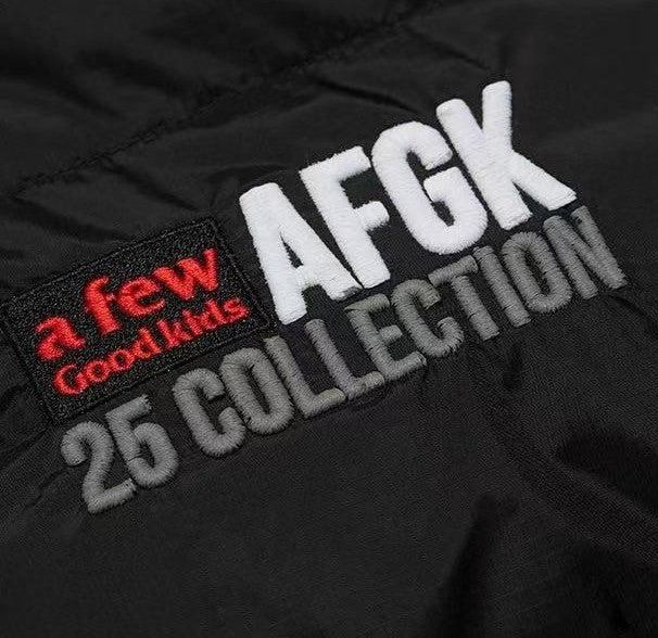 AFGK Raglan Sleeve Color Block Stand Collar Down Jacket