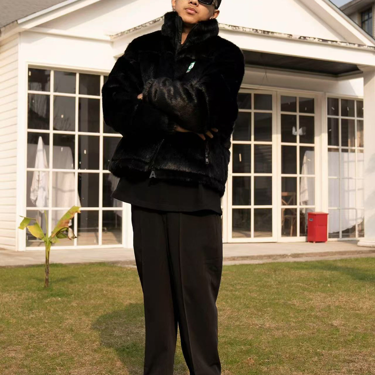 AFGK Black Mink Fur Down Jacket