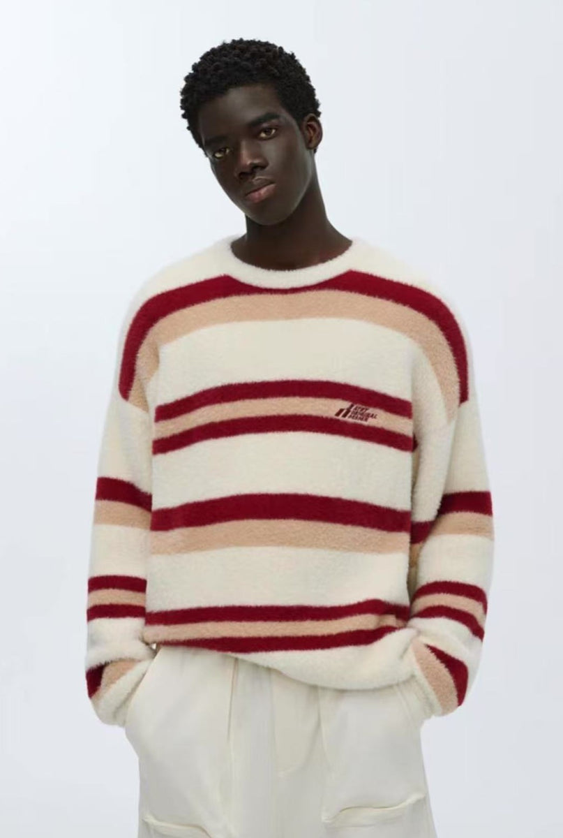 ATRY Striped Patchwork Sweater