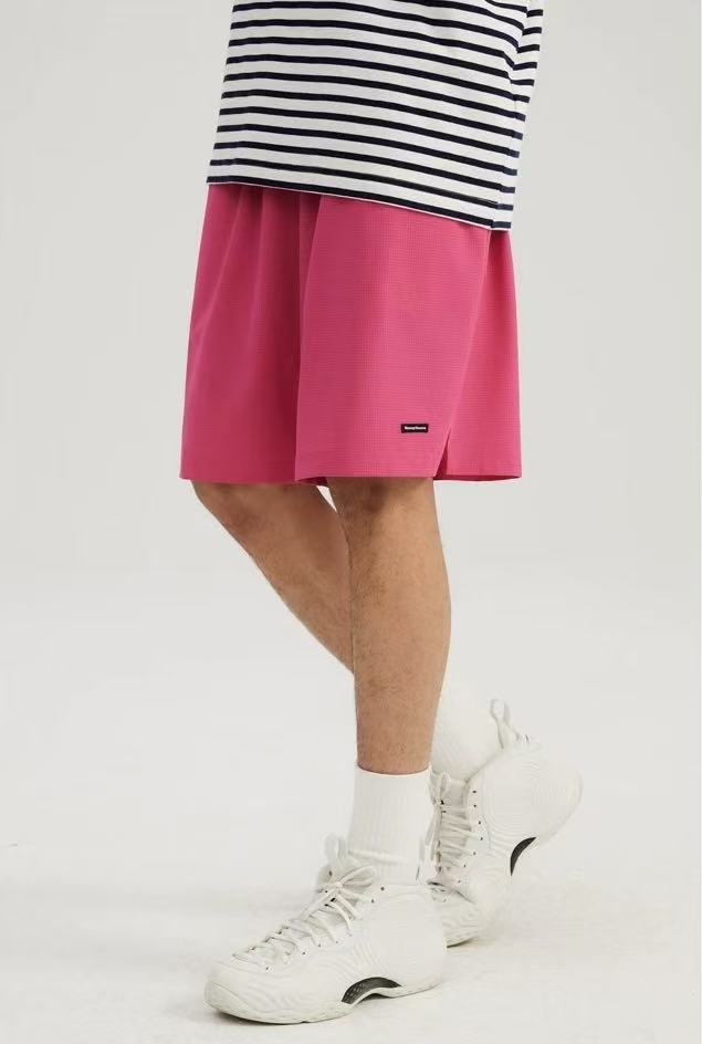 WASSUP Checkered Running Shorts