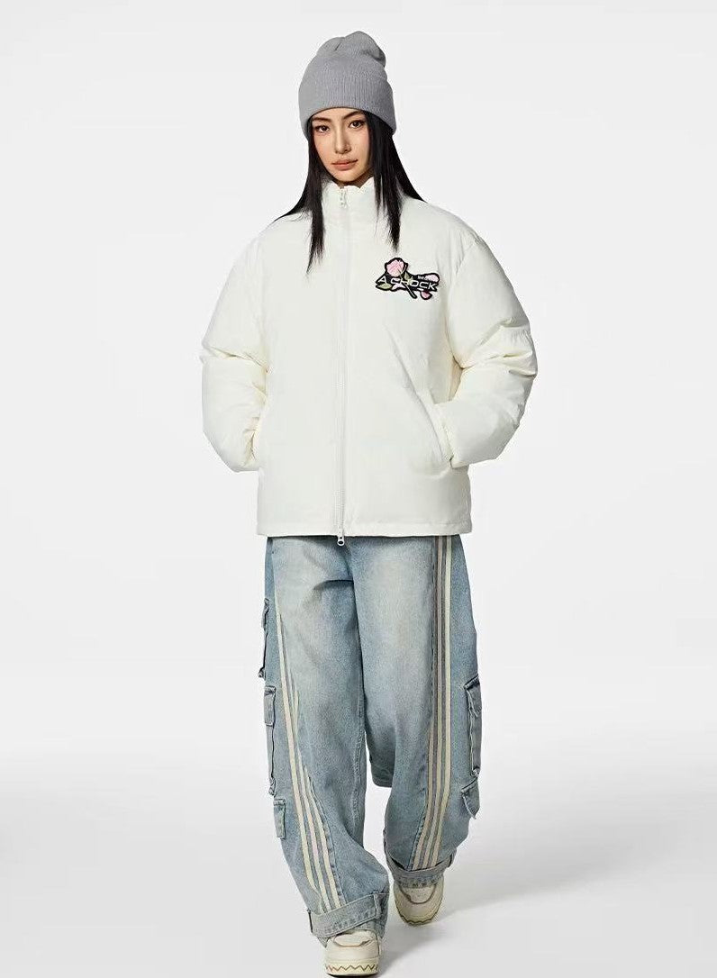 ACHOCK Logo Design Velcro Down Jacket