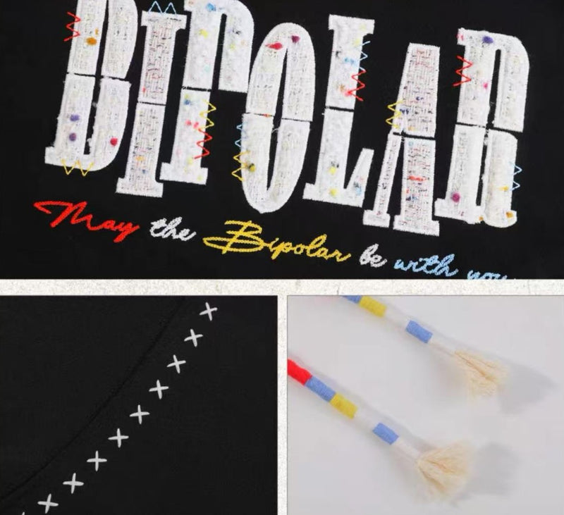 BIPOLAR Tri-color Embroidered Hoodie