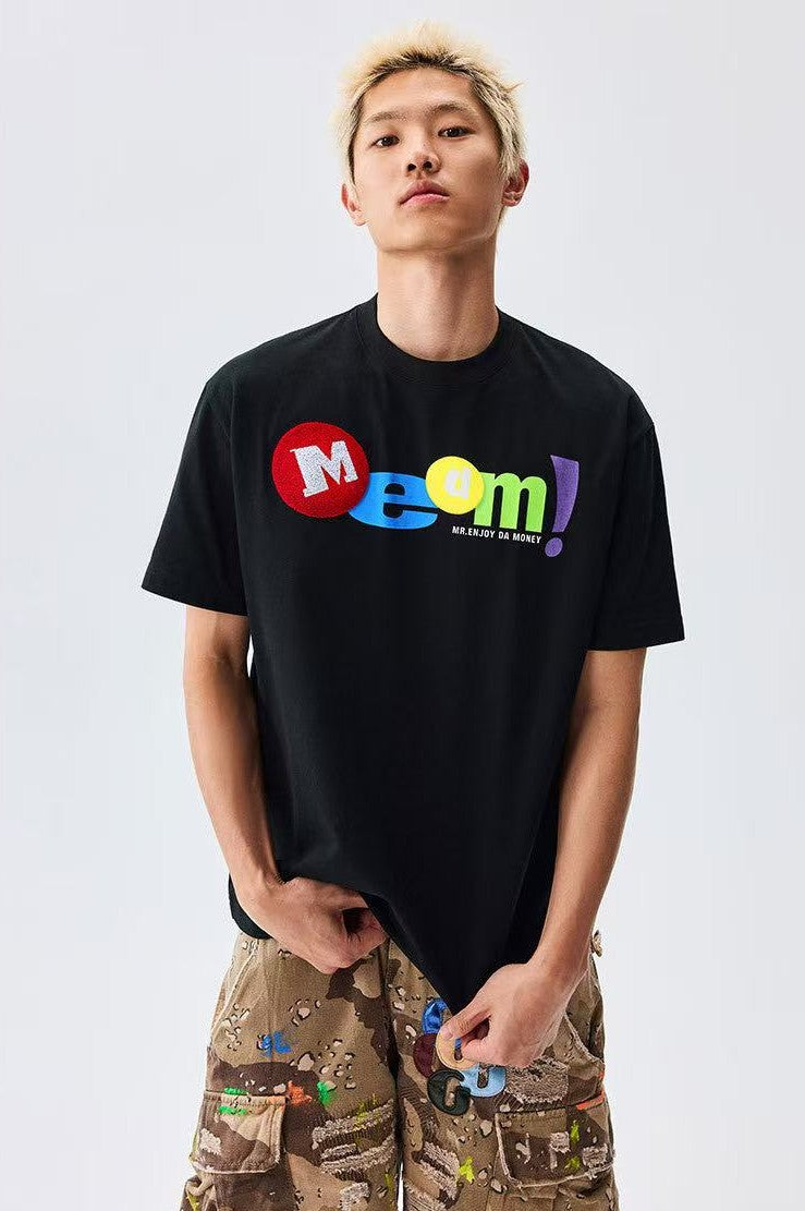 MEDM Toothbrush Embroidered M Short-sleeved T-shirt