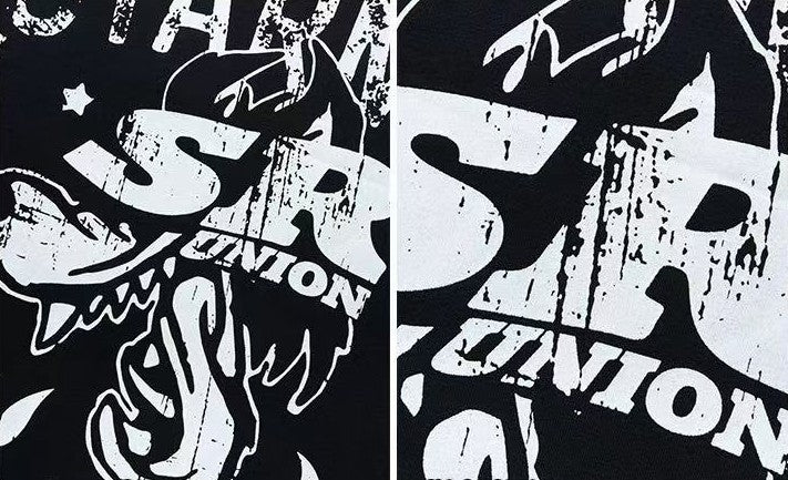 REMEDYxSTA Jackal Print Short-sleeve T-shirt