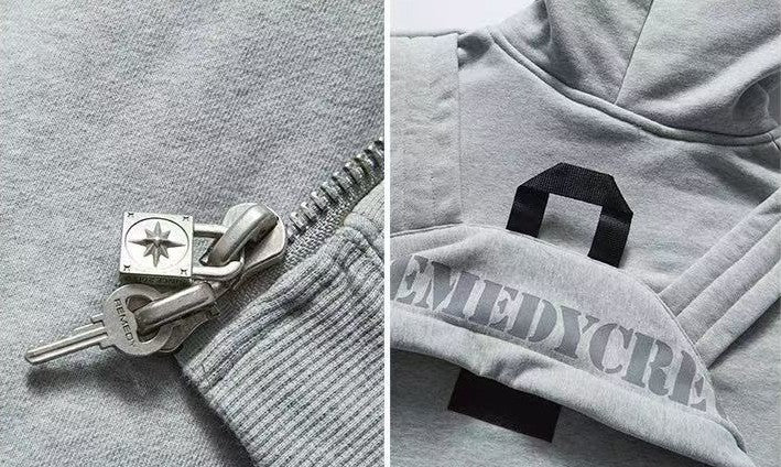 REMEDY Logo Print Hooded Backpack Sweatshirt