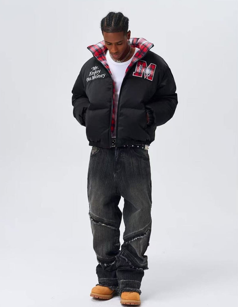 MEDM Plaid Double Sided Down Jacket