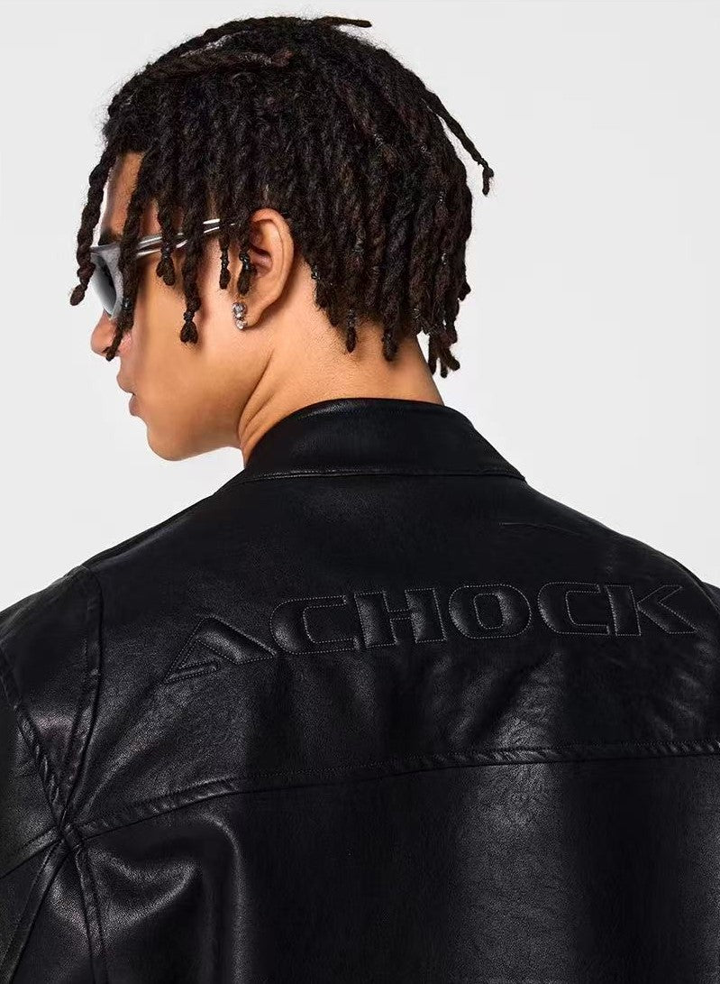 ACHOCK Retro Tailoring Heavy Motorcycle Jacket