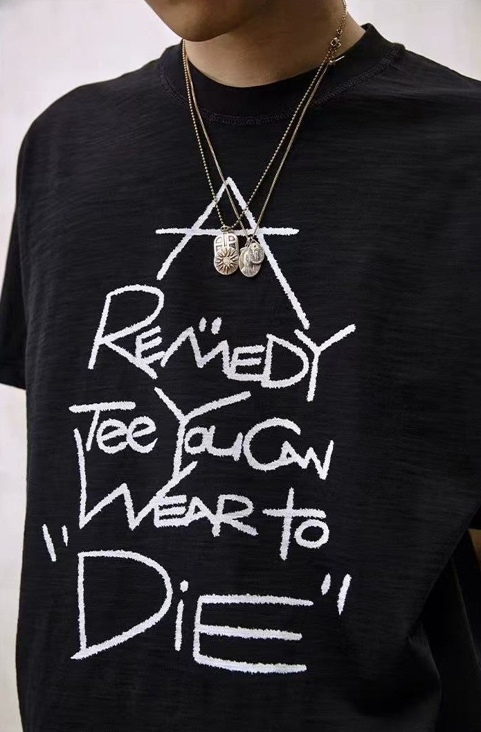 REMEDY Bamboo Lettering Short-sleeve T-Shirt