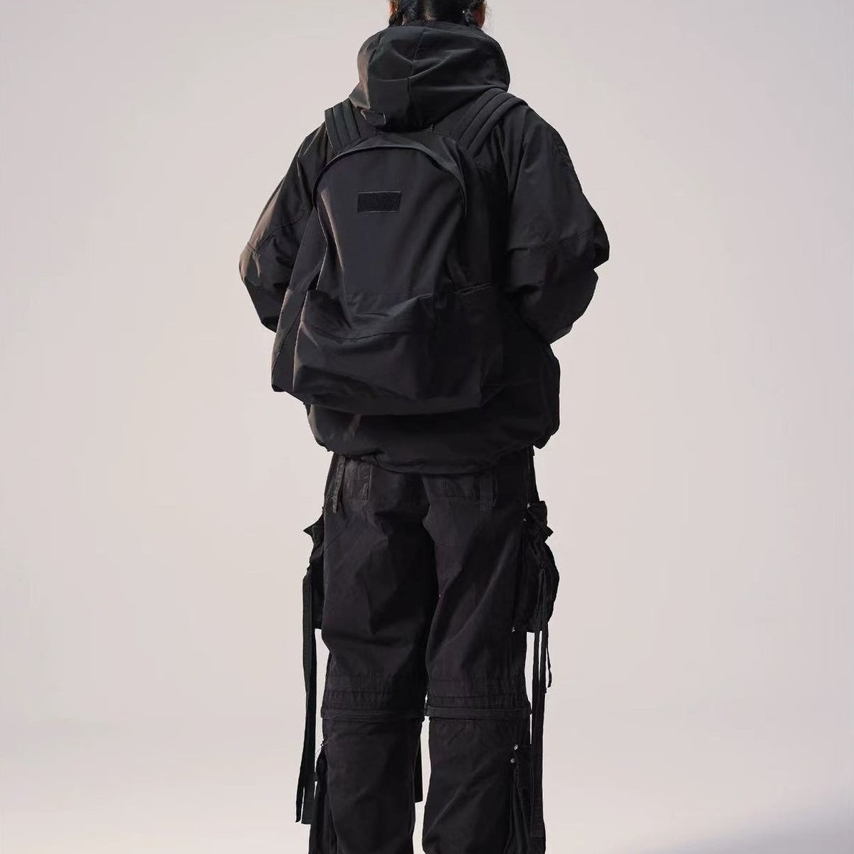REMEDY Logo Print Backpacking Trench Coat