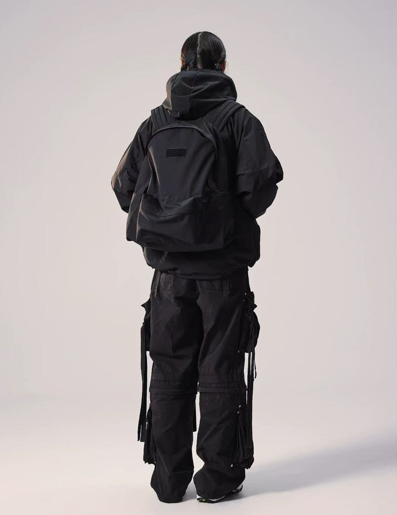 REMEDY Logo Print Backpacking Trench Coat