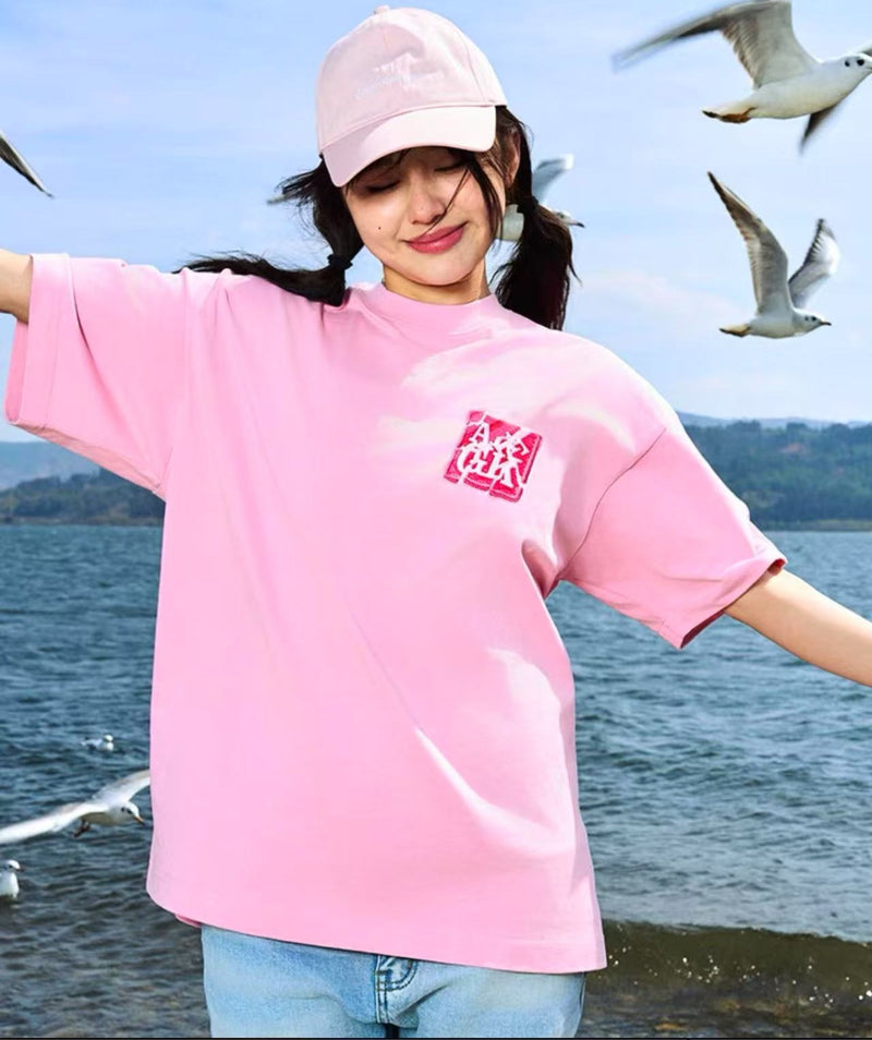 AFGK  Shattered Embroidery Short Sleeve T-Shirt