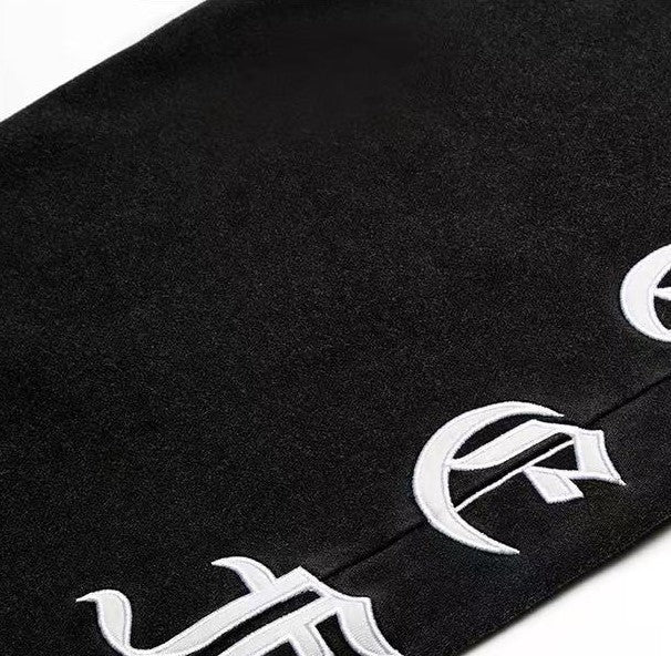 AFGK Embroidered Washed Casual Sports Pants