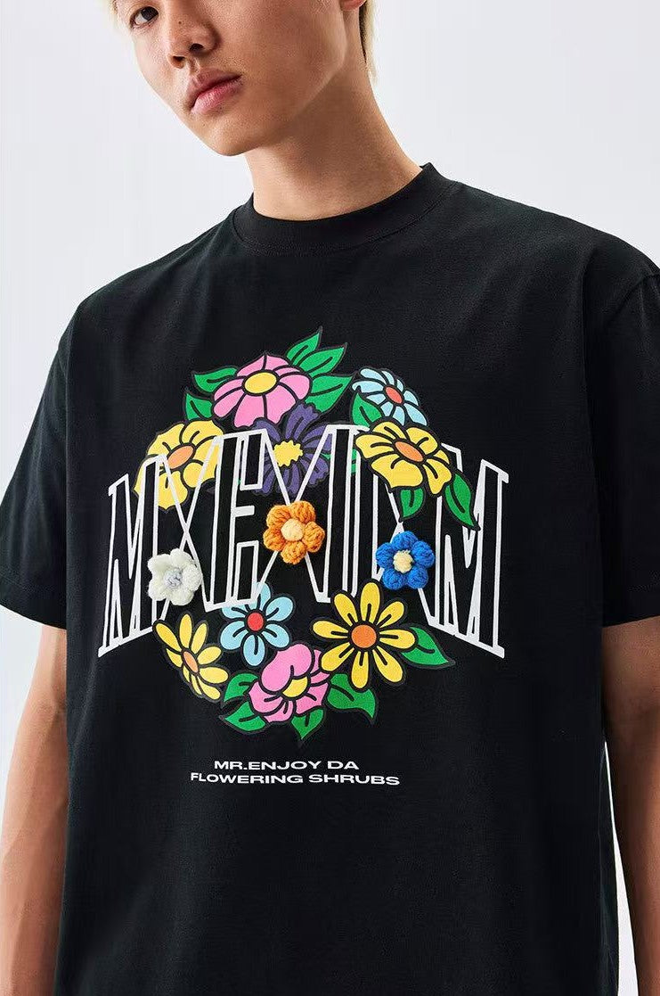 MEDM Hydrangea Design Short-sleeved T-shirt