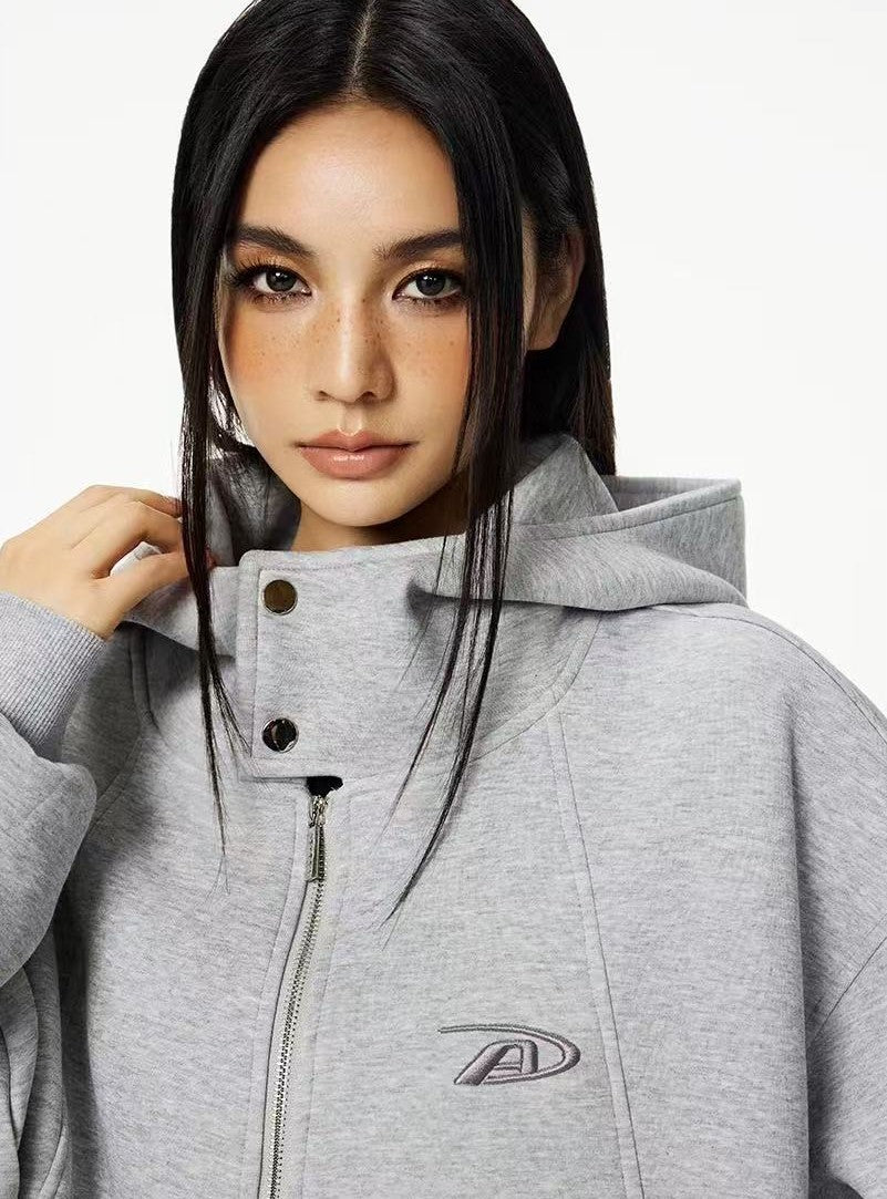 ACHOCK Logo Print Air Layer Hooded Jacket