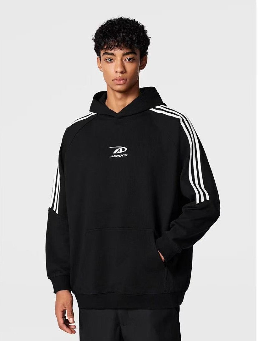 ACHOCK Stitching Printed Hoodie