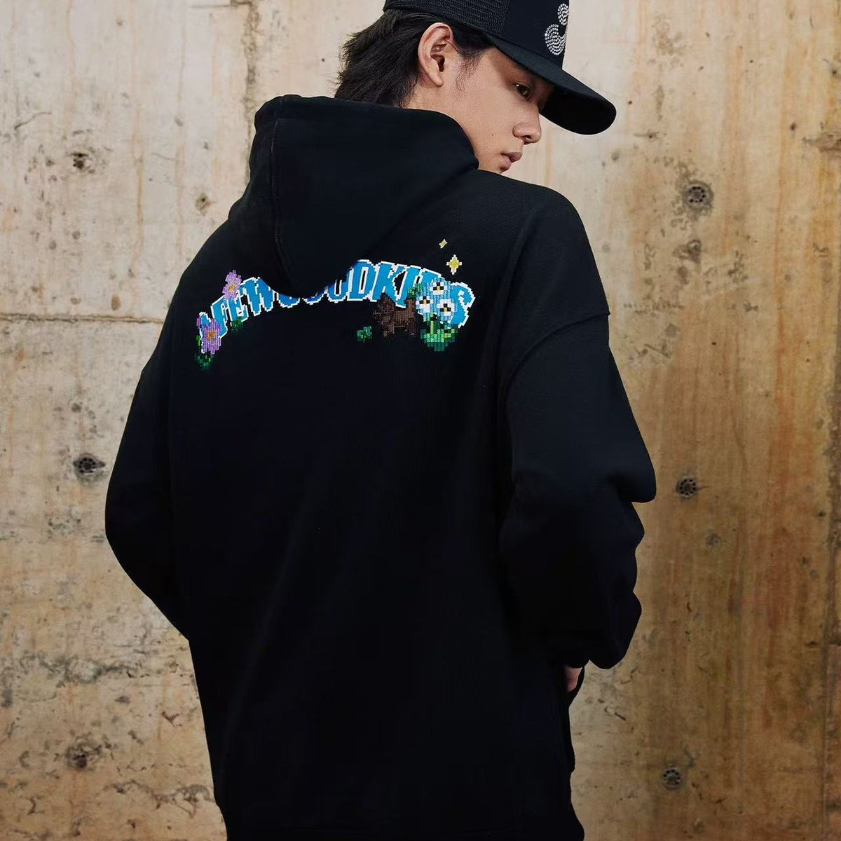 AFGK Pixel Style Embroidered Hoodie