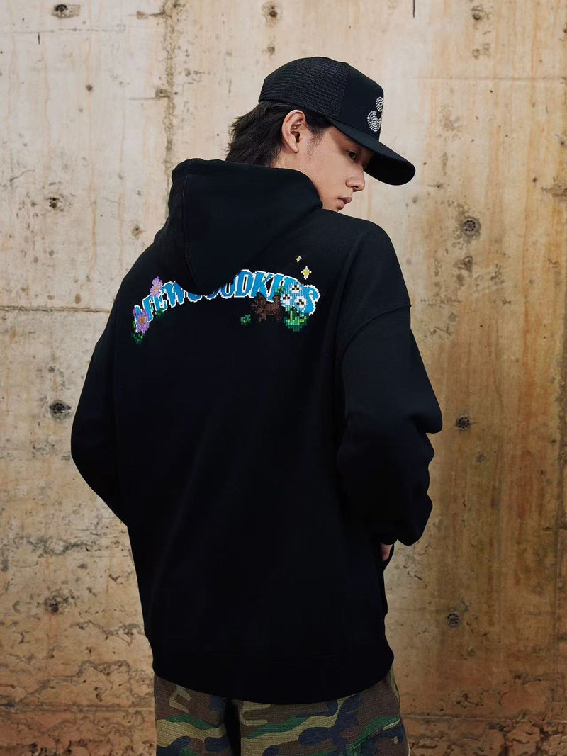 AFGK Pixel Style Embroidered Hoodie
