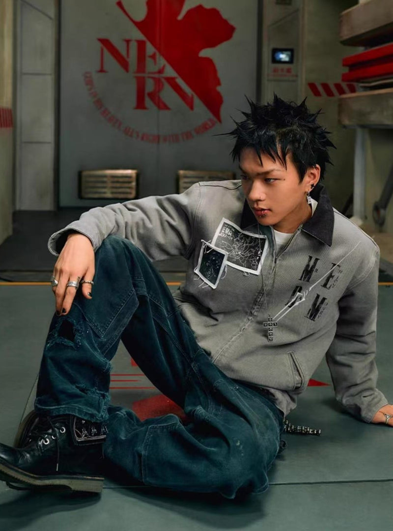 MEDMxEVA Joint Patch Washed Detroit Jacket