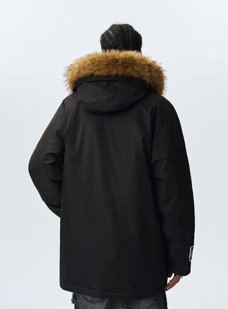 MEDM Fur Collar Long Down Parka