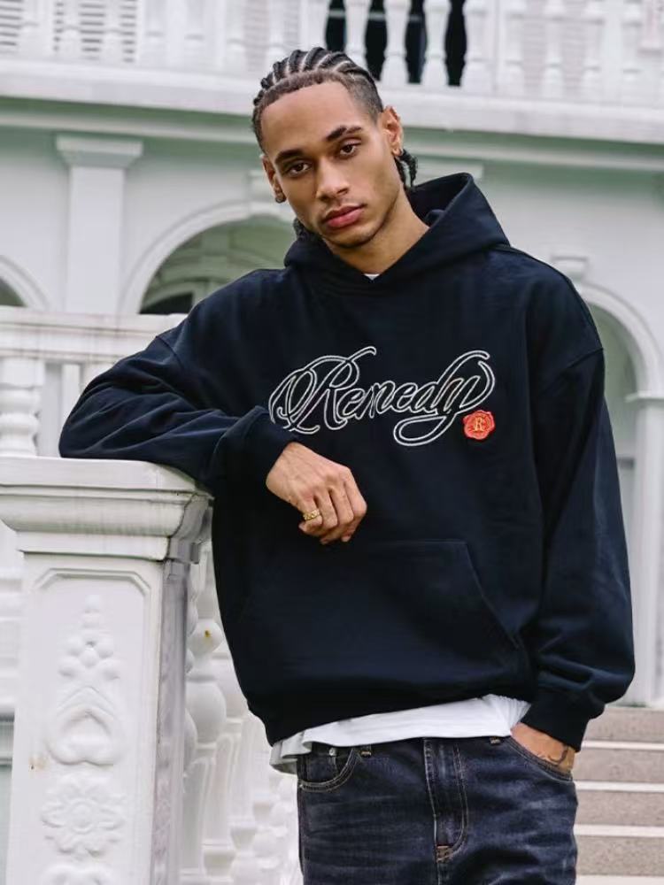 REMEDY Metal Postmark Logo Embroidery Hoodie