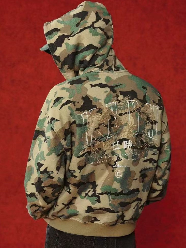 MEDM " Year of the Snake" Cardigan Hooded Sweatshirt