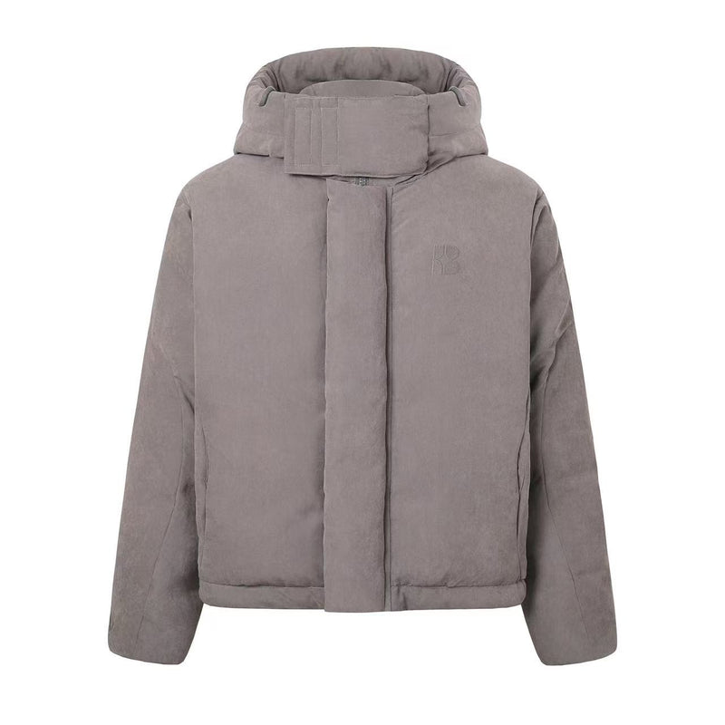 BIPOLAR Textured Suede Embroidered Thickened Ski Jacket