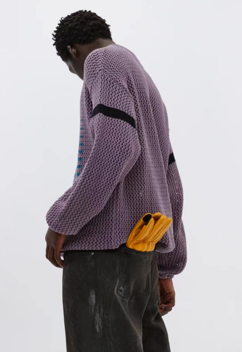 ATRY Retro V-neck Knitted Sweater