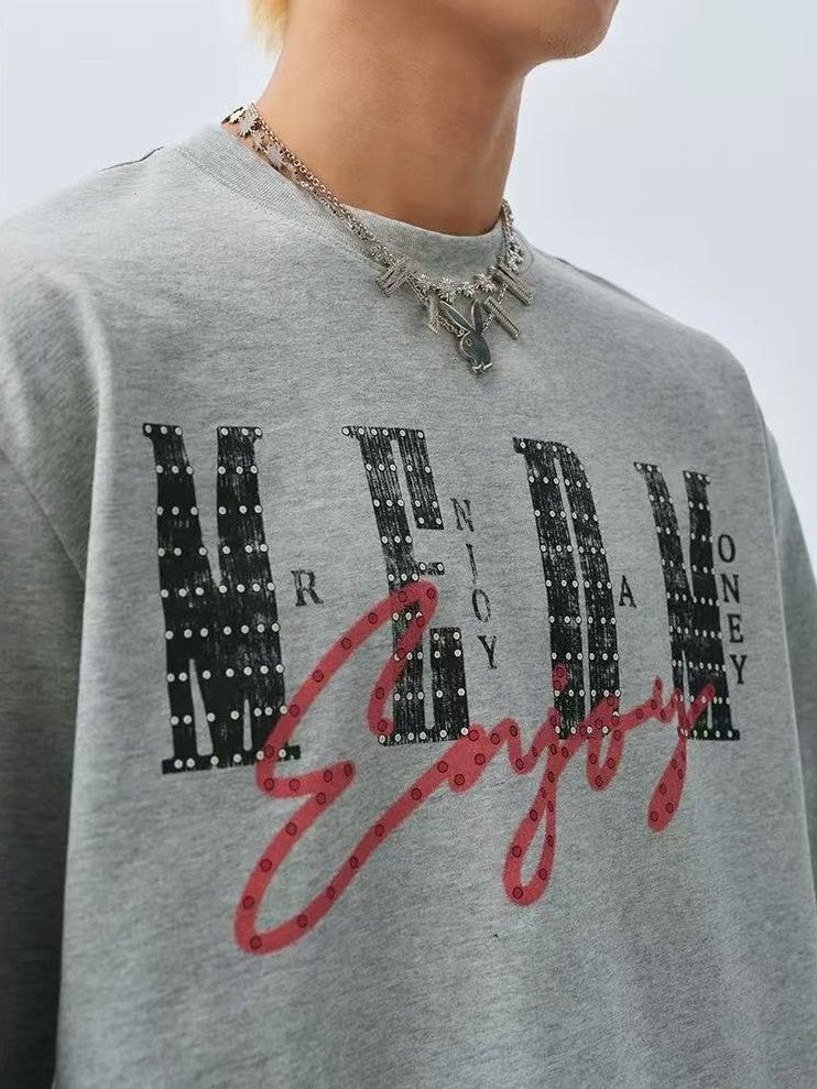 MEDM Washed Cropped Long-sleeve T-Shirt