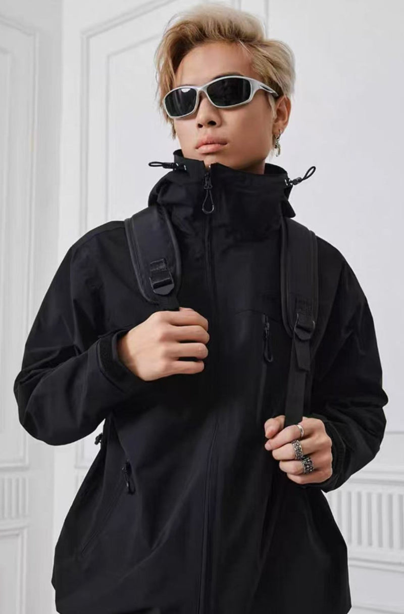 ACHOCK Logo Print Vintage Hiking Jacket