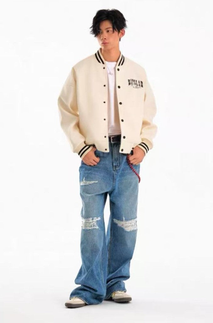 BIPOLAR  Basic Lettered Baseball Jersey