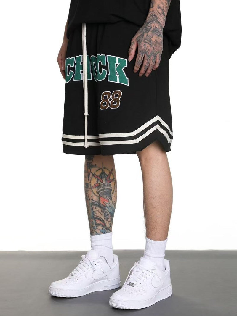 ACHOCK Logo Embroidered Drawstring Shorts
