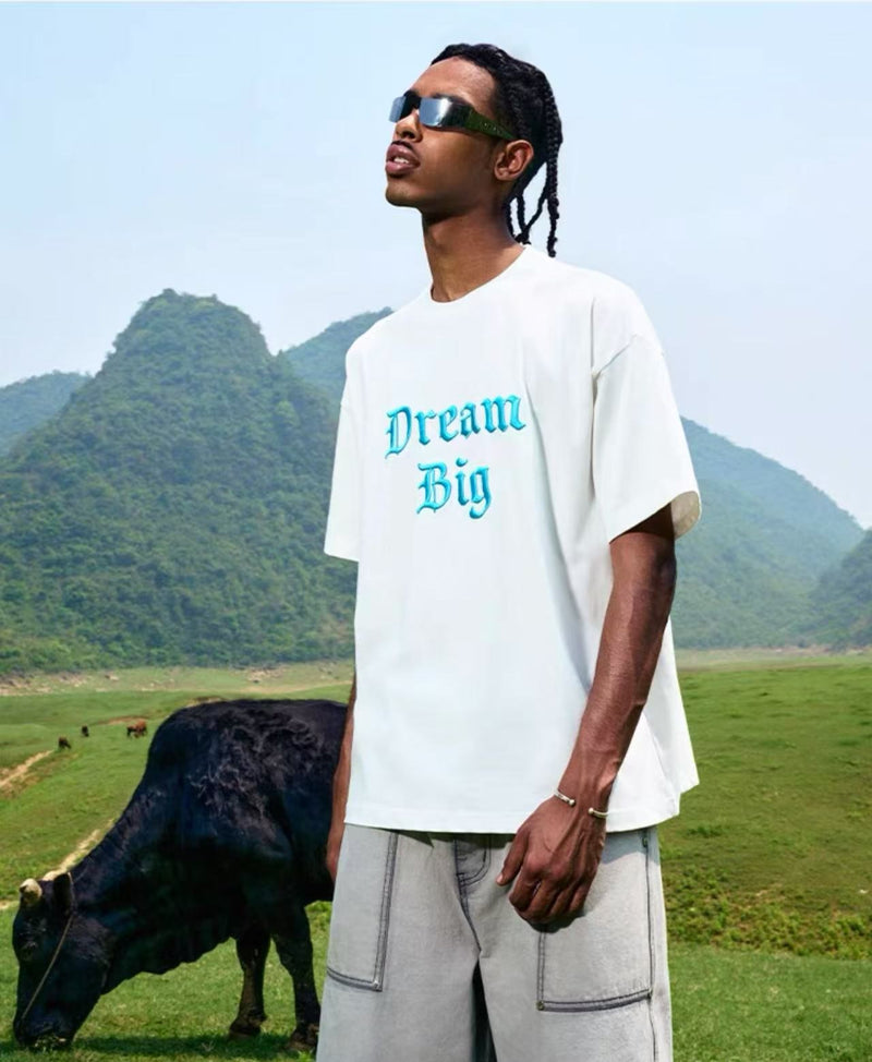 AFGK Big Dreamer Lettering Embroidered T-shirt